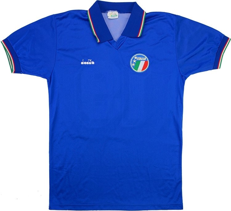 Camiseta Italia Primera equipo Retro 1990 Azul